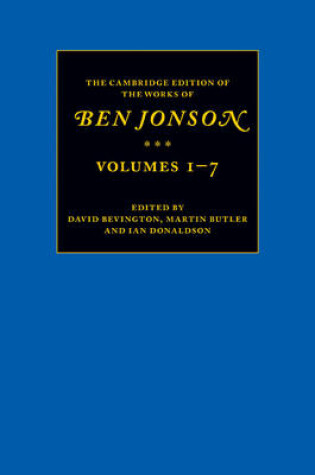 Cover of The Cambridge Edition of the Works of Ben Jonson 7 Volume Set