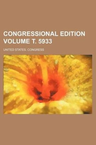 Cover of Congressional Edition Volume . 5933