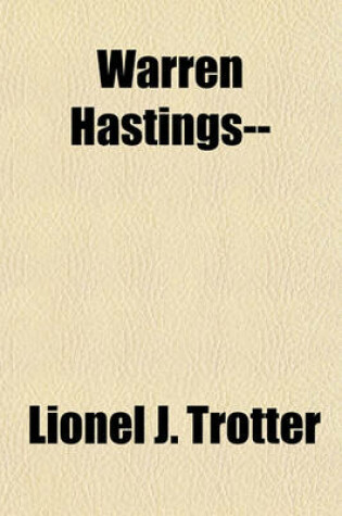 Cover of Warren Hastings--