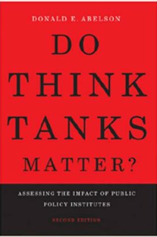 Cover of Do Think Tanks Matter?
