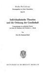 Book cover for Individualistische Theorien Und Die Ordnung Der Gesellschaft