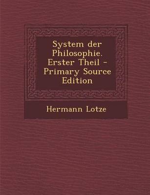 Book cover for System Der Philosophie. Erster Theil