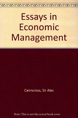 Cover of Essays in Economic Management