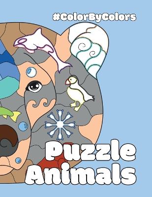Book cover for PUZZLE ANIMALS Color By Colors