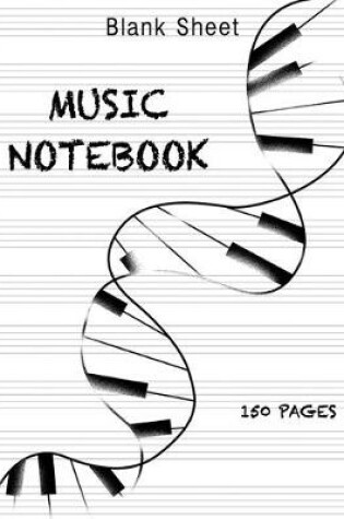 Cover of Blank Sheet Music Notebook Piano DNA