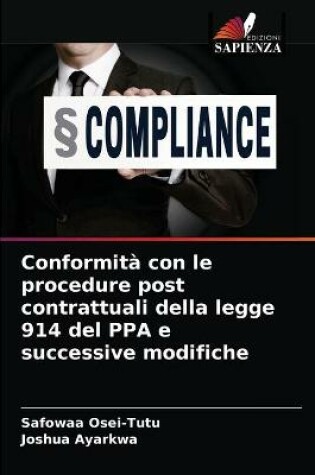 Cover of Conformita con le procedure post contrattuali della legge 914 del PPA e successive modifiche