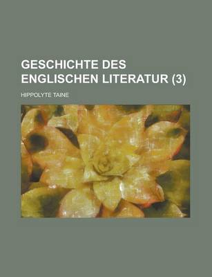 Book cover for Geschichte Des Englischen Literatur (3)