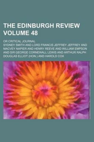 Cover of The Edinburgh Review Volume 48; Or Critical Journal