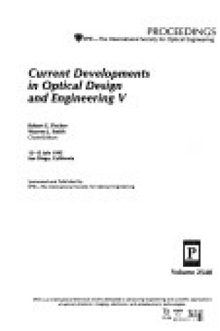 Cover of Current Developments In Optical Design & Enginee