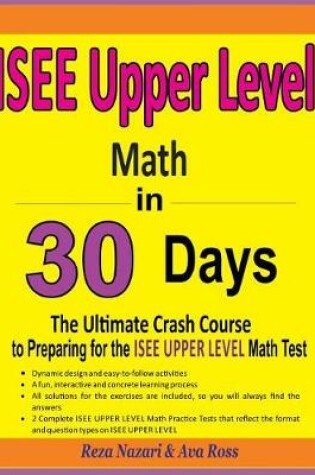 Cover of ISEE Upper Level Math in 30 Days