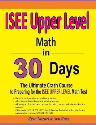 Book cover for ISEE Upper Level Math in 30 Days