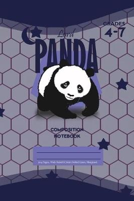 Book cover for Lord Panda Primary Composition 4-7 Notebook, 102 Sheets, 6 x 9 Inch Blue Cover