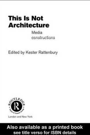 Cover of This Is Not Architecture