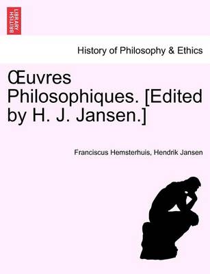 Book cover for Uvres Philosophiques. [Edited by H. J. Jansen.] Tome Premier