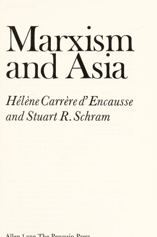 Cover of Marxism and Asia