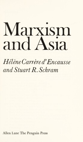 Book cover for Marxism and Asia