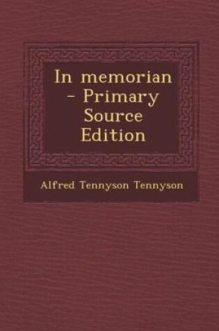 Cover of In Memorian - Primary Source Edition