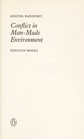 Cover of Conflict in Man-made Environment