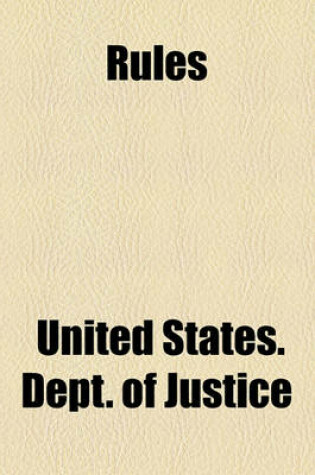 Cover of Rules & Regulations for the Government & Discipline of the United States Penitenitentiary, McNeil Islands, Wash