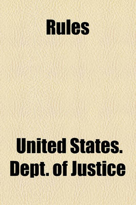 Book cover for Rules & Regulations for the Government & Discipline of the United States Penitenitentiary, McNeil Islands, Wash