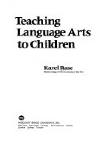 Cover of Teaching Language Arts to Children