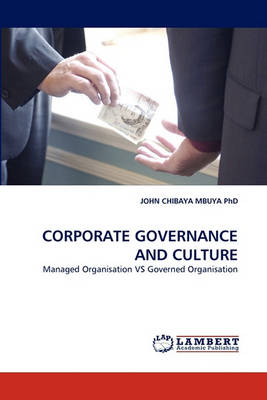 Book cover for Corporate Governance and Culture