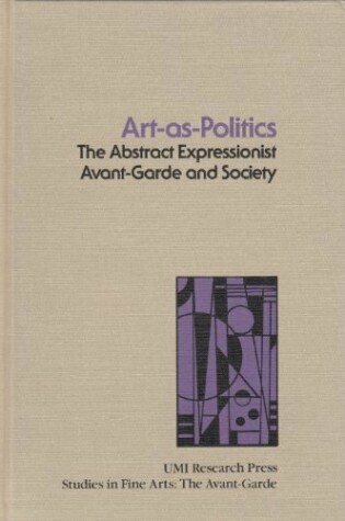 Cover of Art as Politics