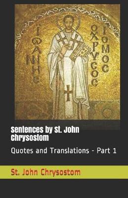 Cover of Sentences by St. John Chrysostom