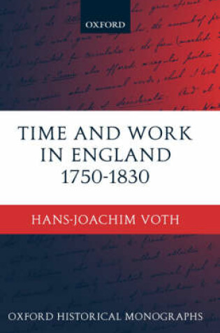 Cover of Time and Work in England 1750-1830