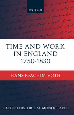 Cover of Time and Work in England 1750-1830