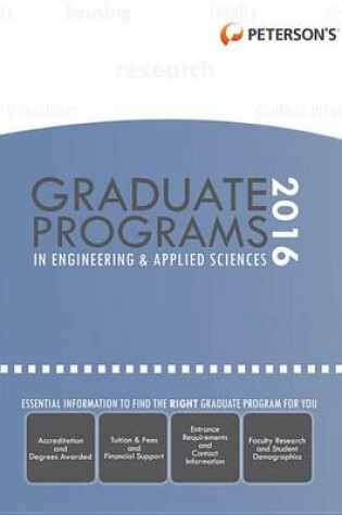 Cover of Graduate Programs in Engineering & Applied Sciences 2016