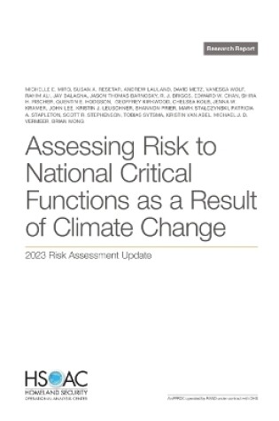 Cover of Assessing Risk to National Critical Functions as a Result of Climate Change