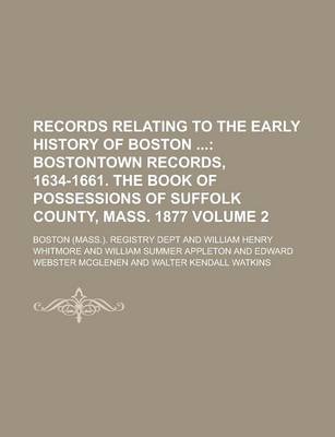 Book cover for Records Relating to the Early History of Boston Volume 2