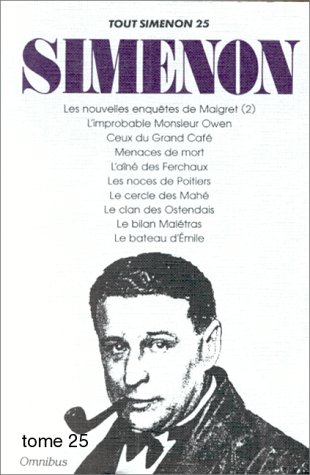 Book cover for "Les Nouvelles Enquetes De Maigret" / "Menaces De Mort" / Etc