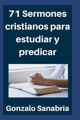 Book cover for 71 Sermones cristianos para estudiar y predicar