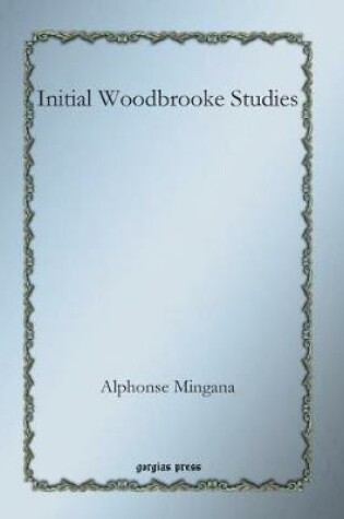 Cover of Initial Woodbrooke Studies