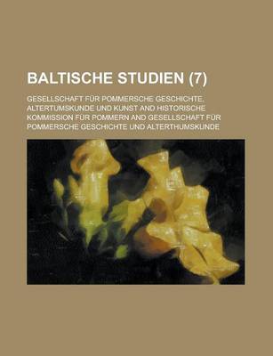 Book cover for Baltische Studien (7)