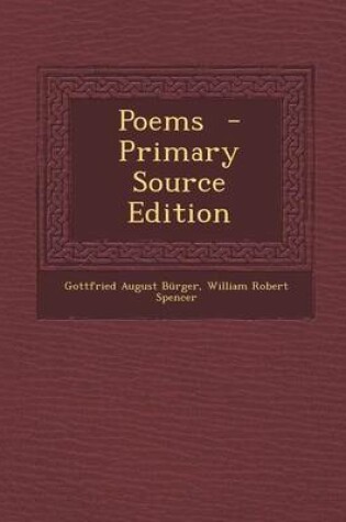 Cover of Poems - Primary Source Edition