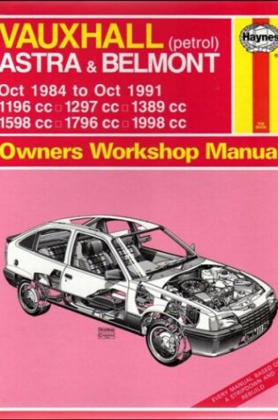 Cover of Vauxhall Astra and Belmont Owner's Workshop Manual (1984-1991)