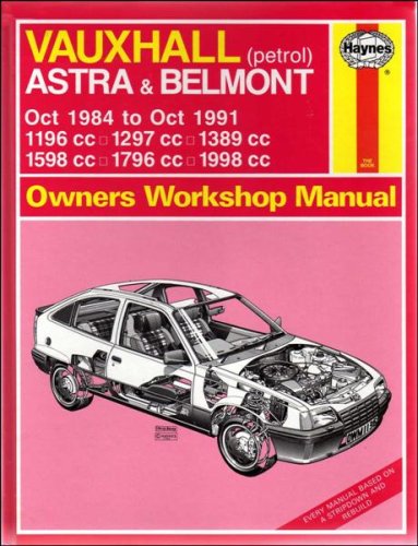 Book cover for Vauxhall Astra and Belmont Owner's Workshop Manual (1984-1991)