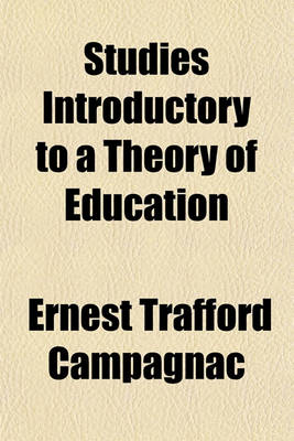 Book cover for Studies Introductory to a Theory of Education