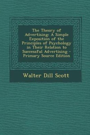 Cover of The Theory of Advertising