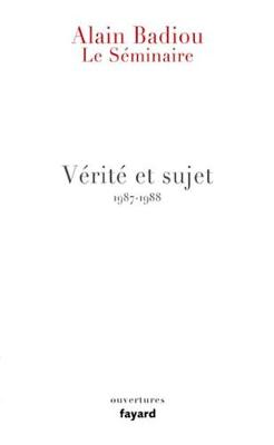 Book cover for Le Seminaire - Verite Et Sujet