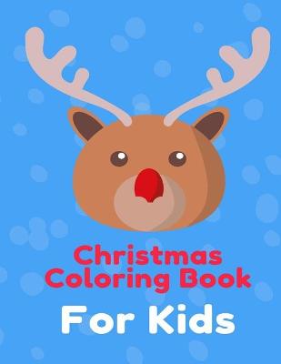 Book cover for Christmas coloring book for kids