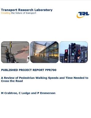 Book cover for Review of pedestrian walking speeds