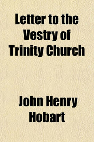 Cover of Letter to the Vestry of Trinity Church