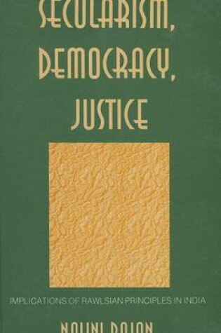 Cover of Secularism, Democracy, Justice