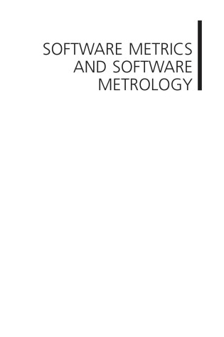 Cover of Software Metrics and Software Metrology