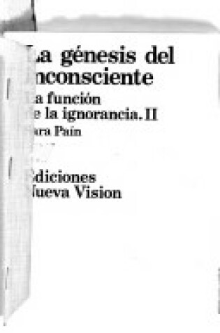 Cover of La Genesis del Inconsciente