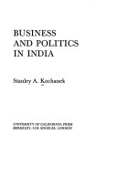 Cover of Business and Politics in India